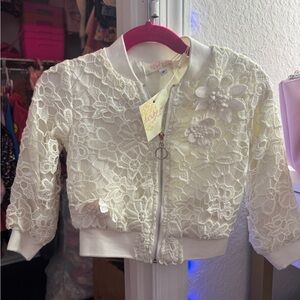 Truly Me White Lace Floral Jacket